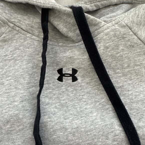 Under Armour Hoodie Sweatshirt Large Gray Loose Fleece Long‎ Sleeve - Picture 3 of 9